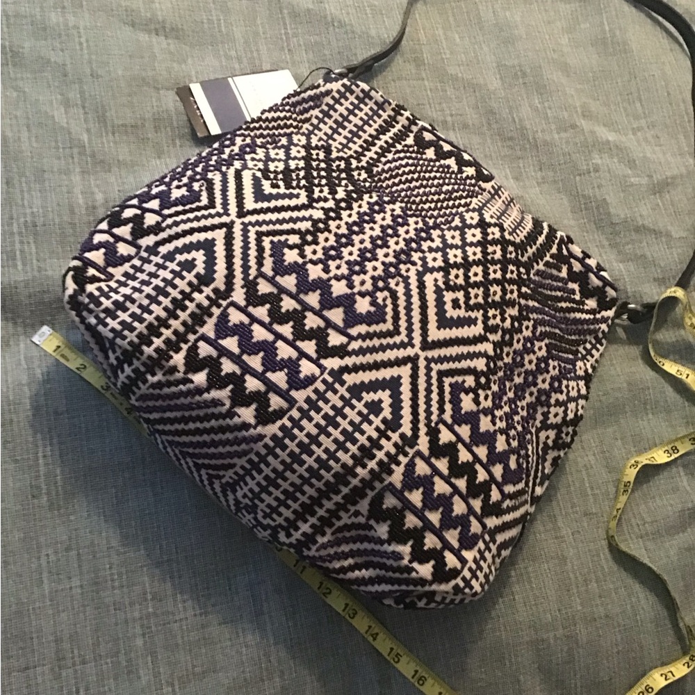 ZARA Trafaluc Accessories.Shouder Bag Beaded /Canvas Very Detailed.Brand New.🌸🌺